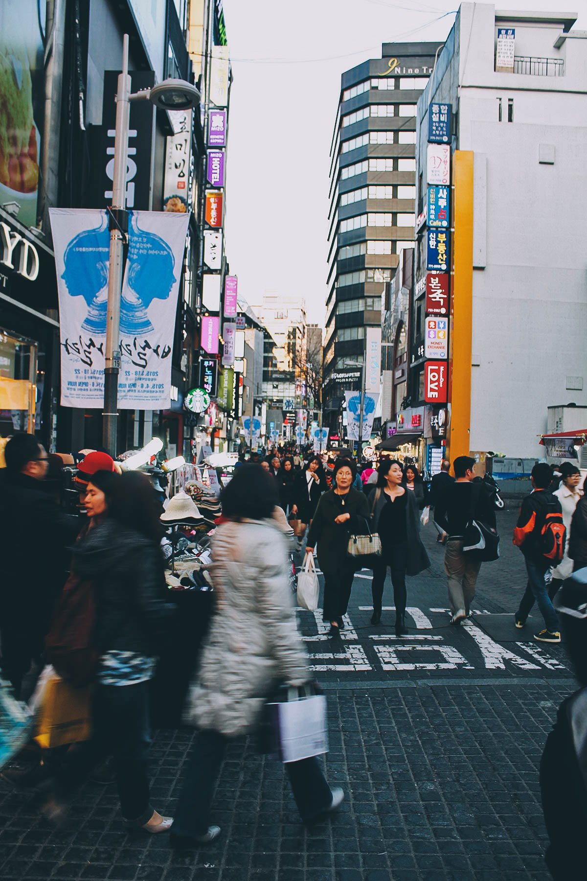 Insadong, Myeongdong, and Hongdae in Seoul, South Korea