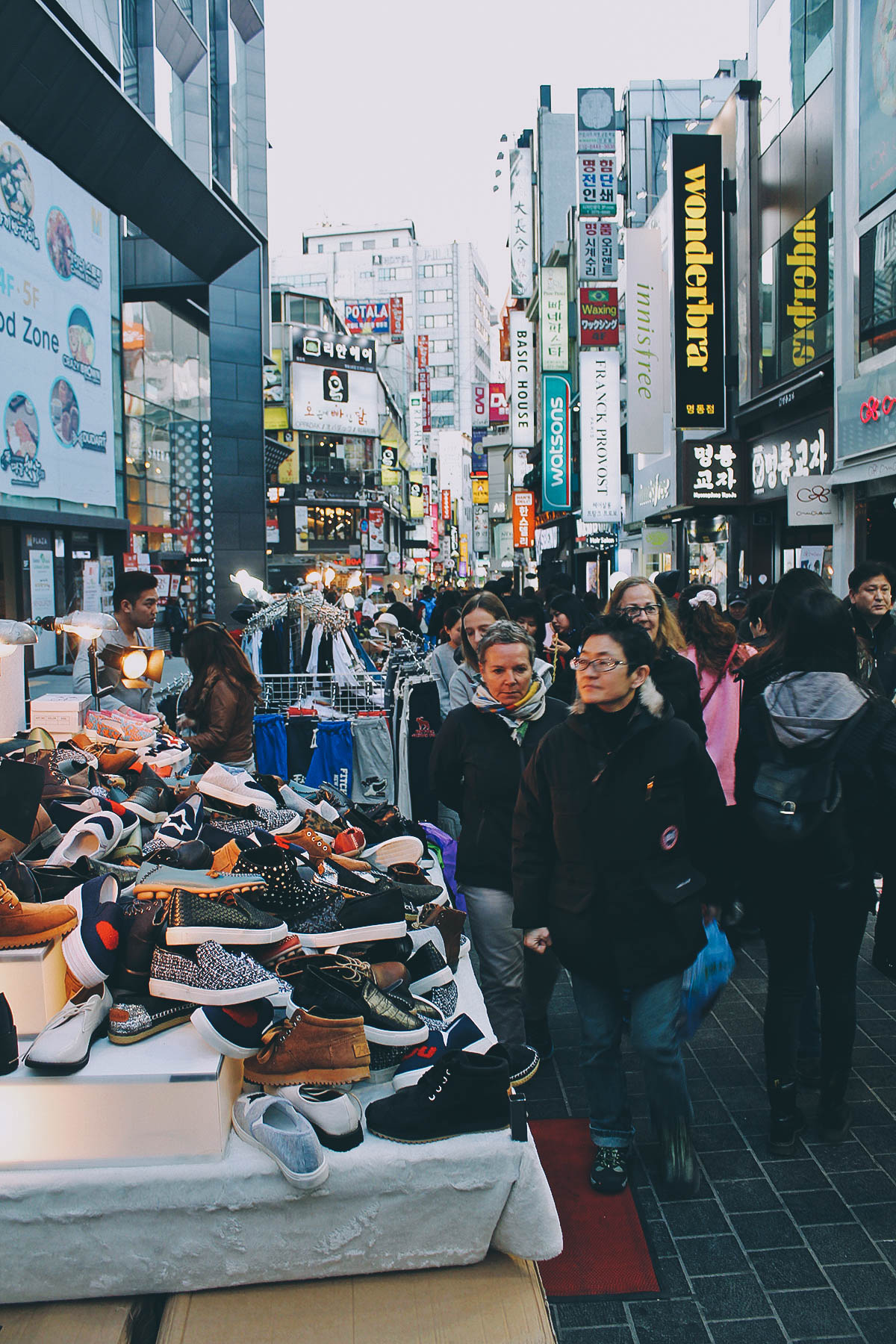 Insadong, Myeongdong, and Hongdae in Seoul, South Korea