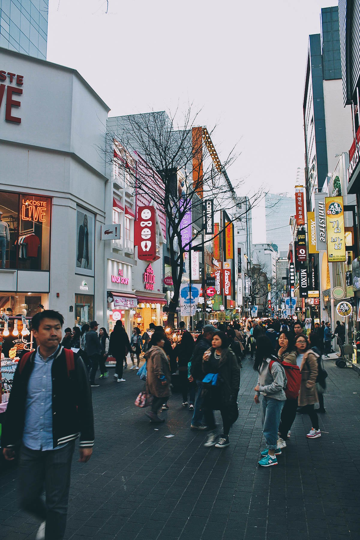 Insadong, Myeongdong, and Hongdae in Seoul, South Korea