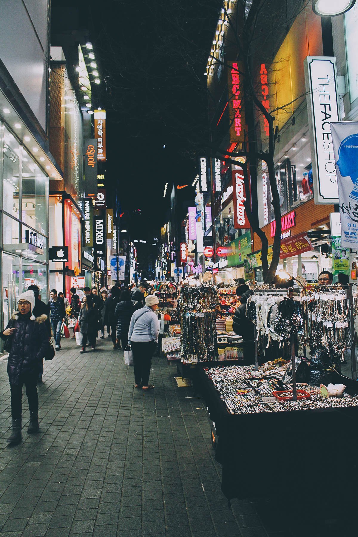 Insadong, Myeongdong, and Hongdae in Seoul, South Korea