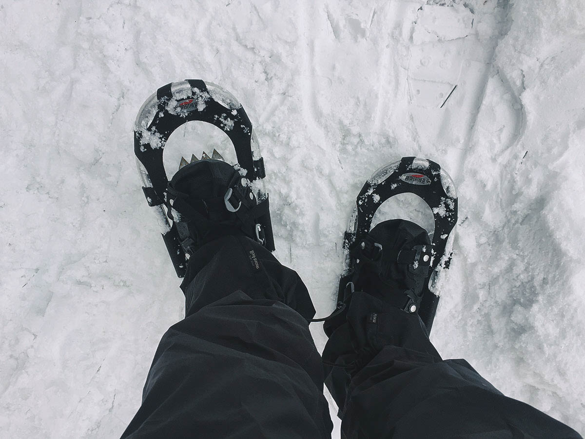 Snowshoe Walking to a Volcano's Crater in Toyooka, Hyōgo, Japan