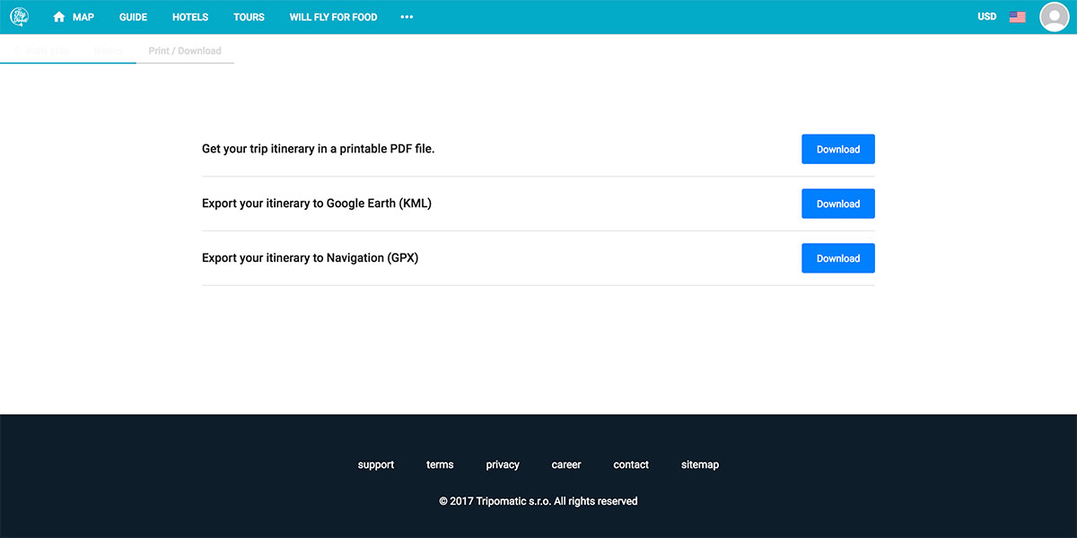 plan your trip with the will fly for food travel planner