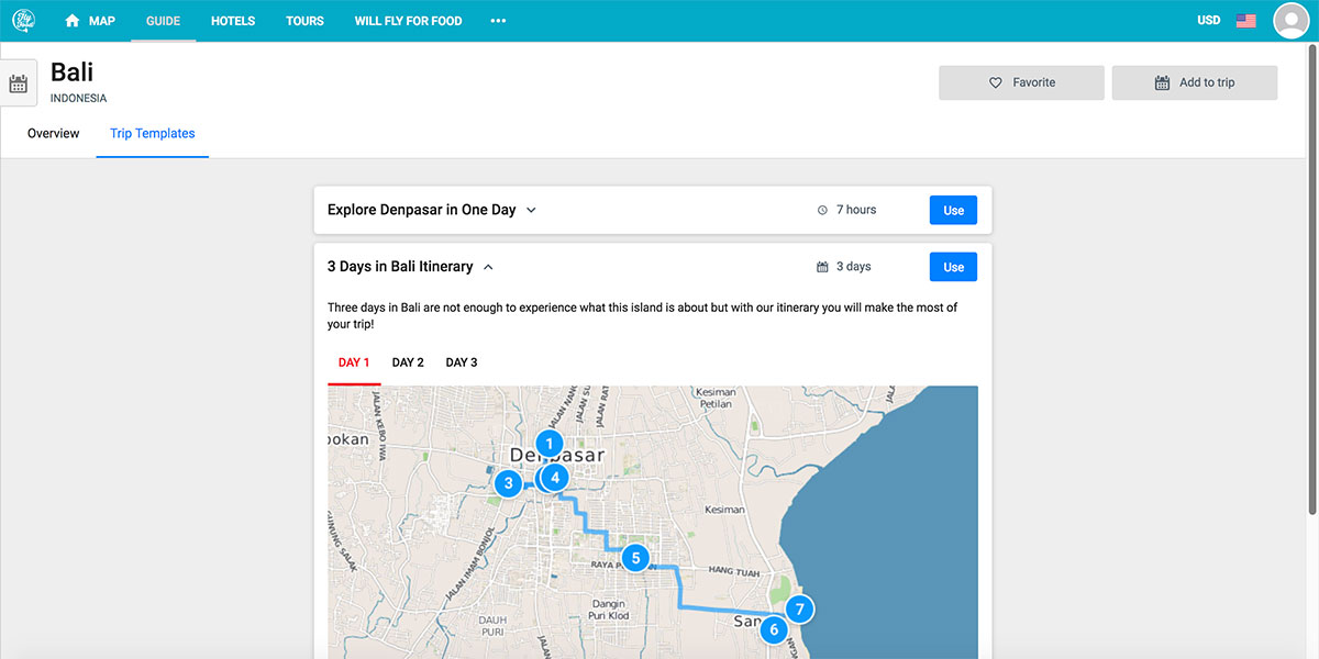 plan your trip with the will fly for food travel planner