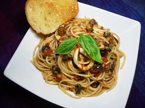 Calamari Pasta Puttanesca