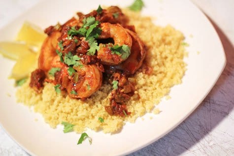 Creole Shrimp over Couscous