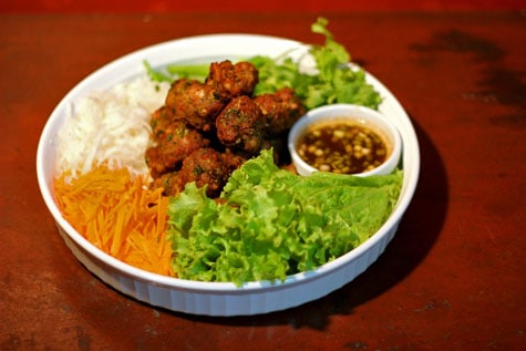 Shrimp and Pork Meatball Wraps