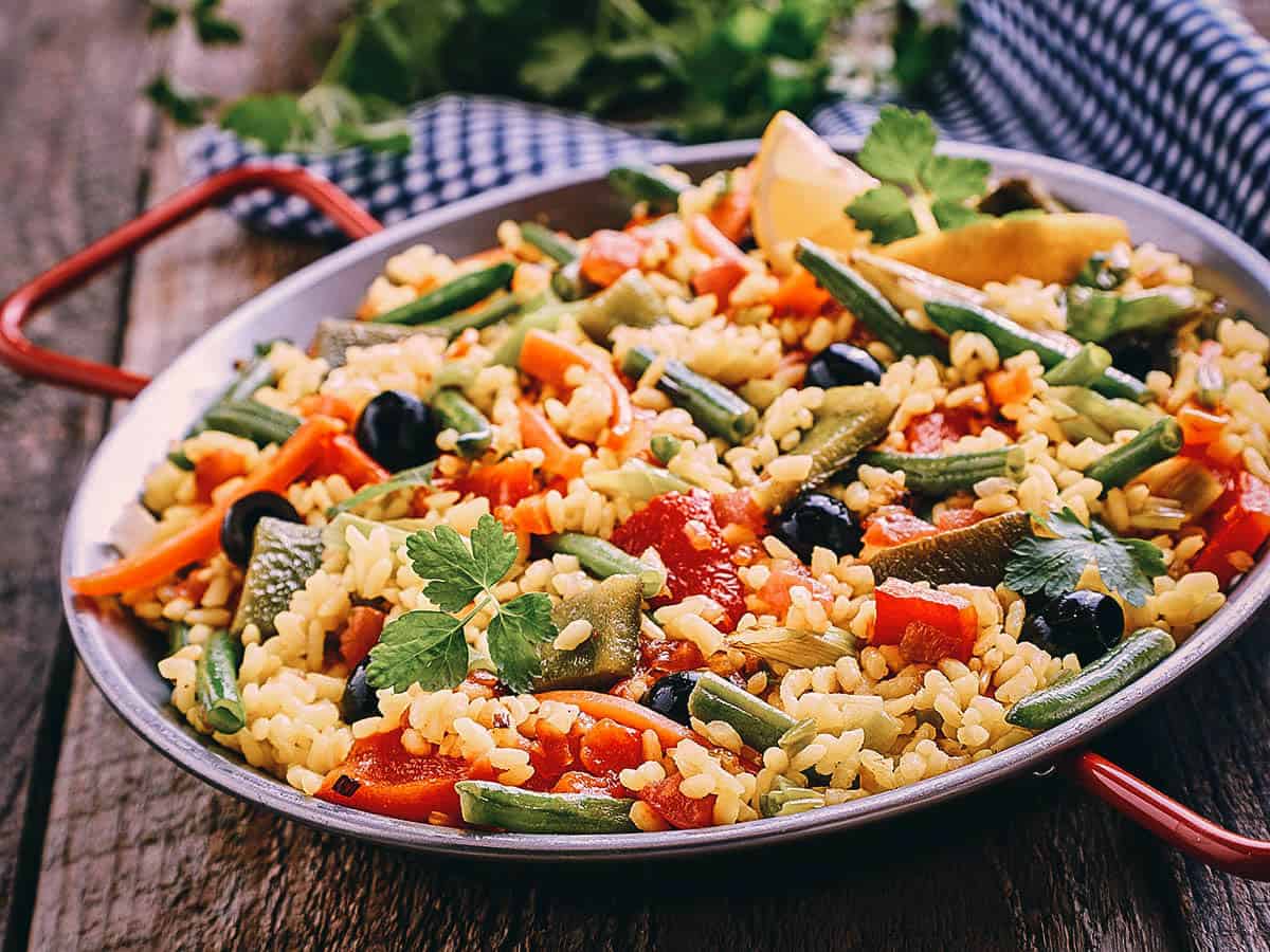 Paella vegetariana‏