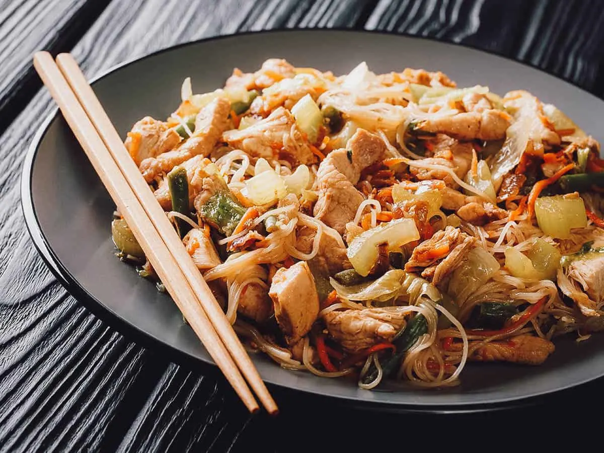 Filipino Food Guide Pancit, a Filipino noodle dish