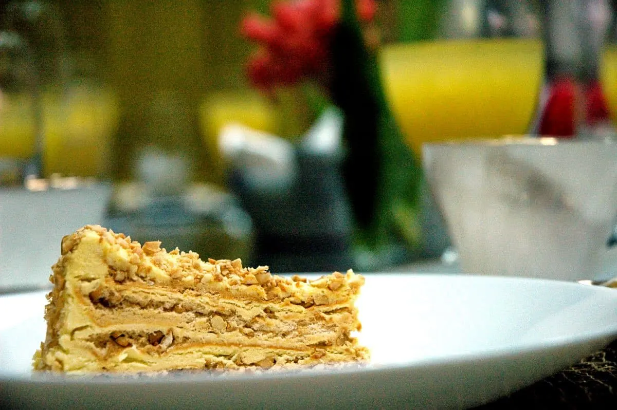 Sans rival, a popular dessert in the Philippines