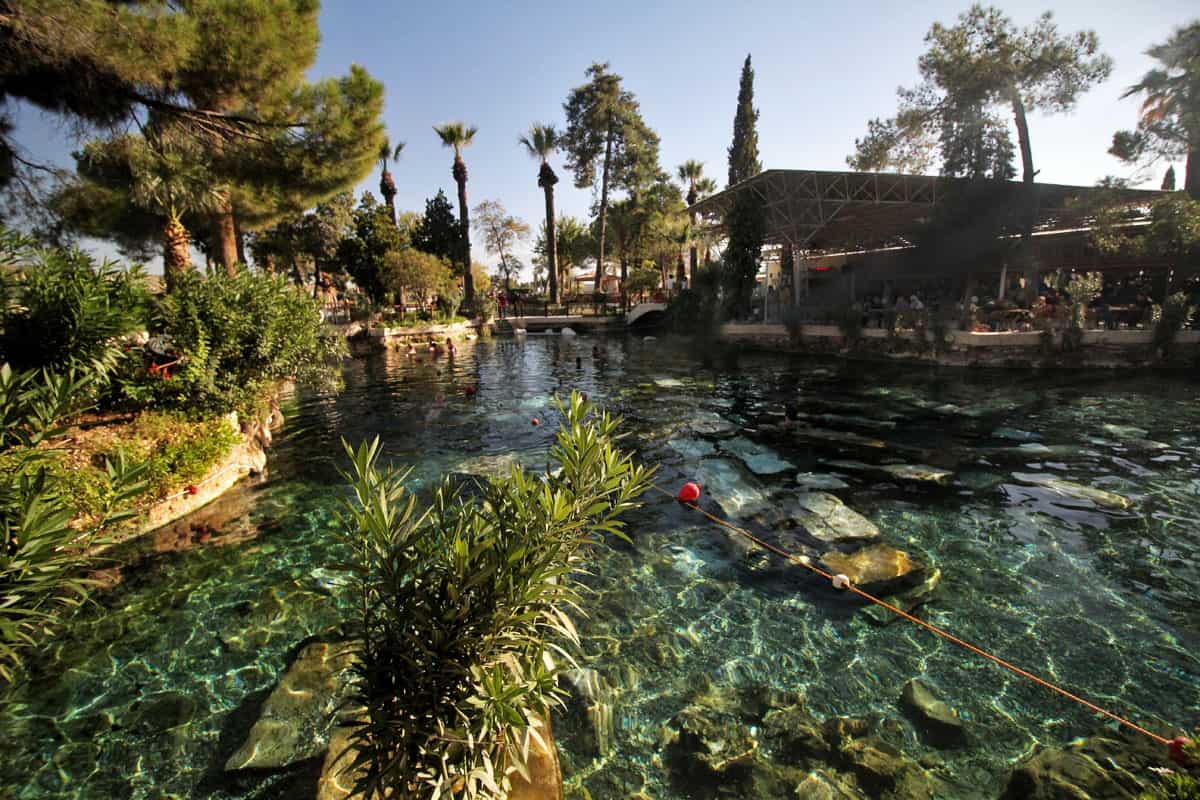 Hierapolis Archaeological Park and the Calcium Travertines of Pamukkale, Turkey