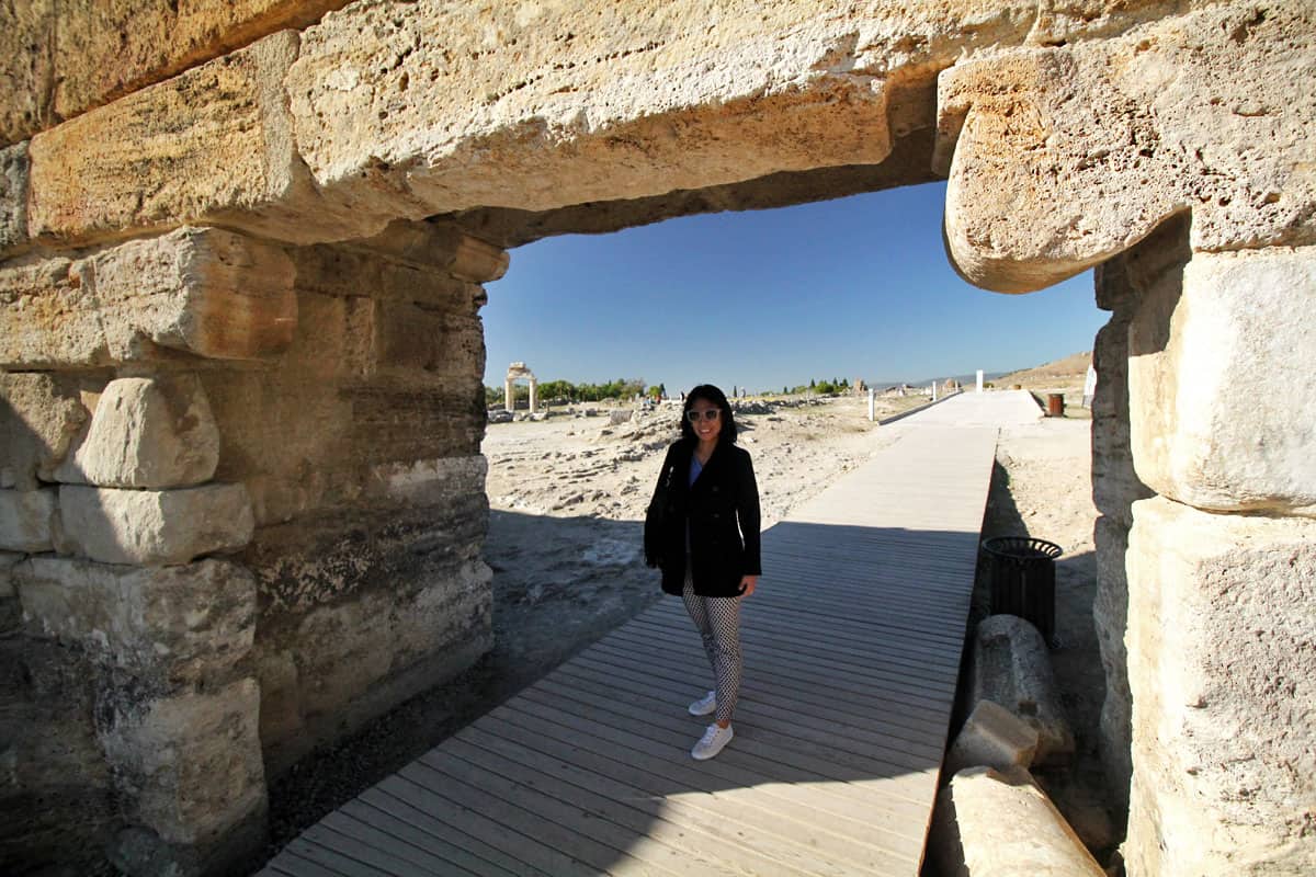 Hierapolis Archaeological Park and the Calcium Travertines of Pamukkale, Turkey