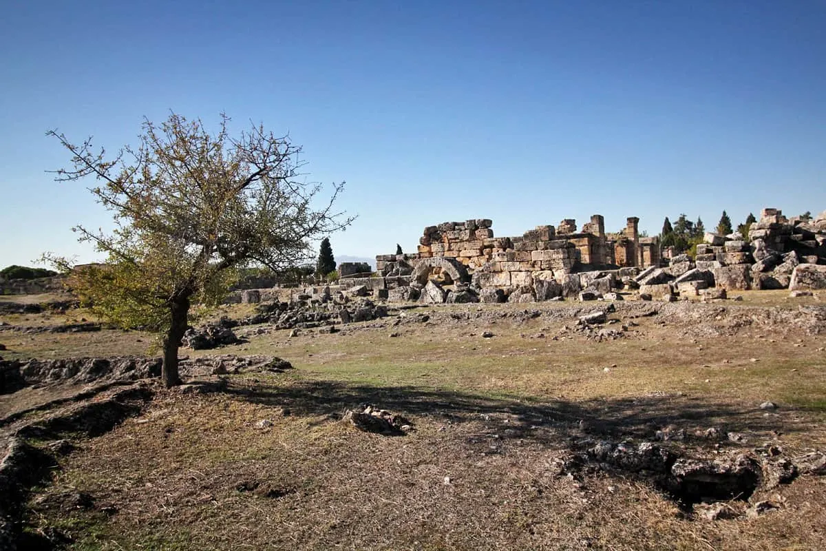 Hierapolis Archaeological Park and the Calcium Travertines of Pamukkale, Turkey