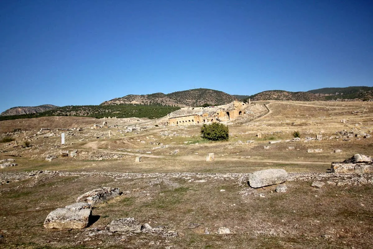 Hierapolis Archaeological Park and the Calcium Travertines of Pamukkale, Turkey