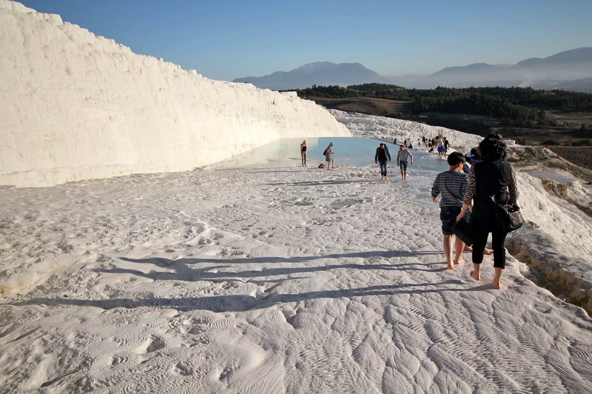 Hierapolis Archaeological Park and the Calcium Travertines of Pamukkale, Turkey