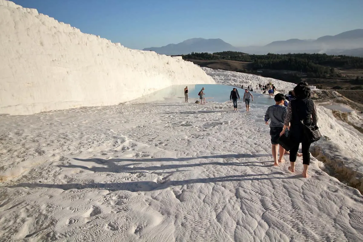 Hierapolis Archaeological Park and the Calcium Travertines of Pamukkale, Turkey