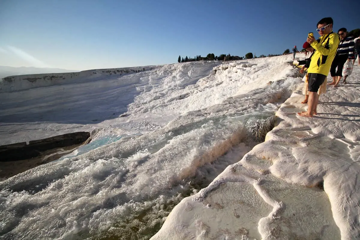 Hierapolis Archaeological Park and the Calcium Travertines of Pamukkale, Turkey