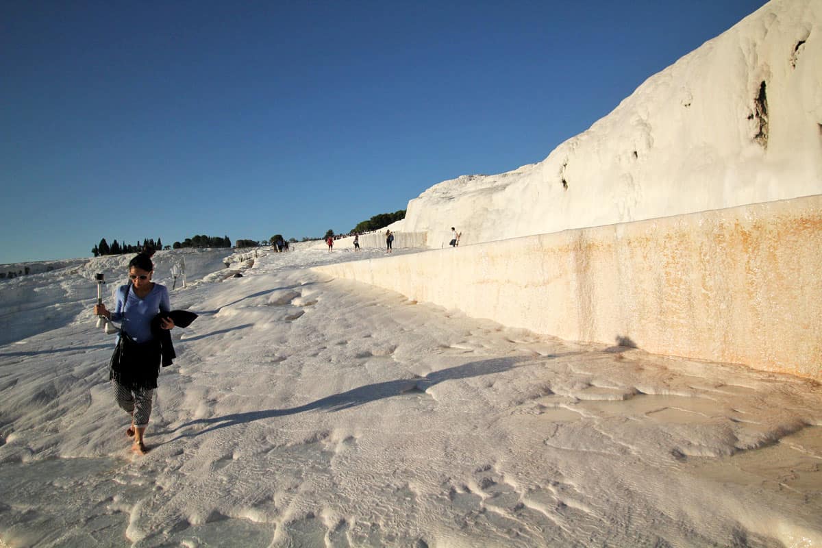 Hierapolis Archaeological Park and the Calcium Travertines of Pamukkale, Turkey