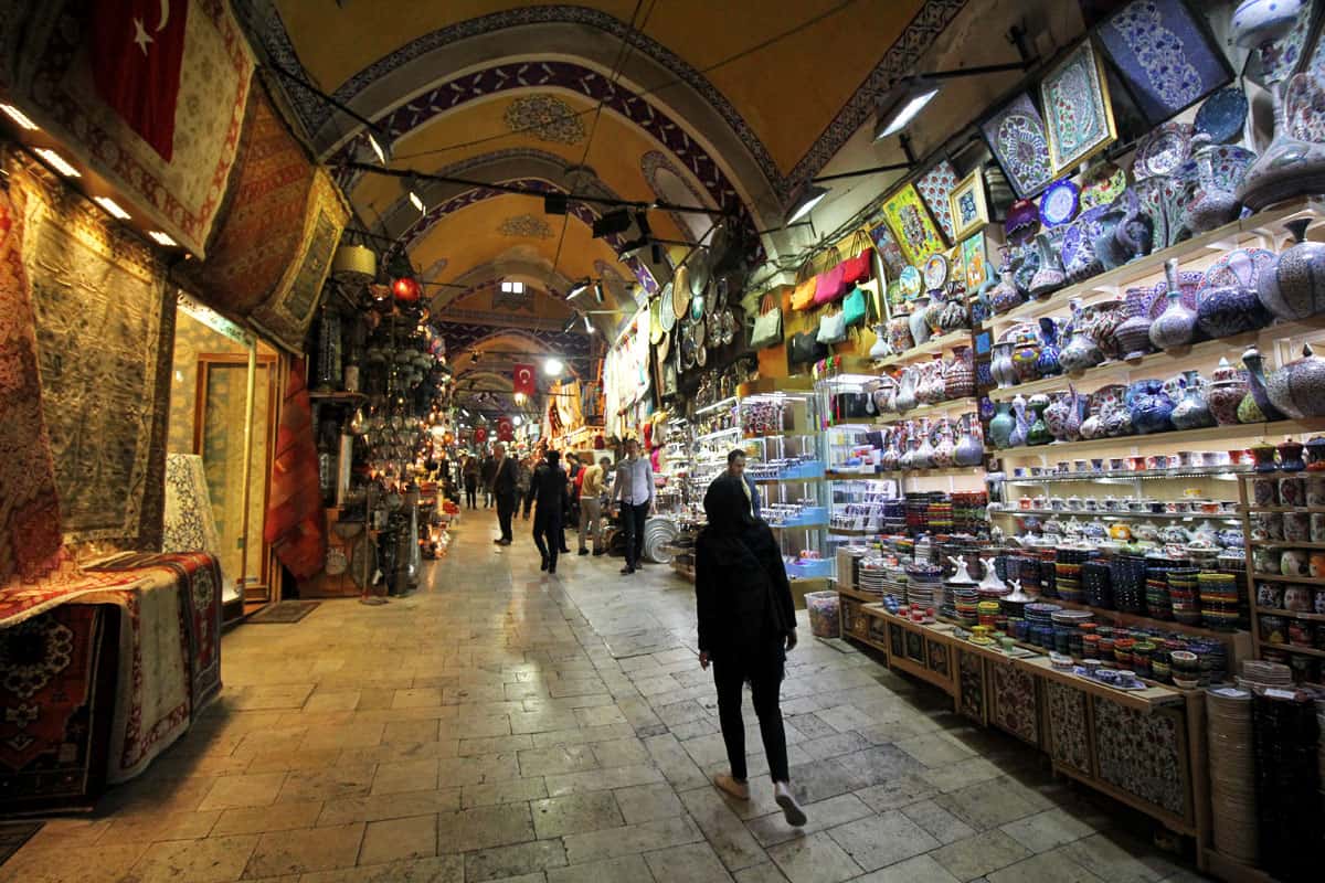 The Grand and Egyptian Spice Bazaars and Rustem Pasha Mosque in Istanbul, Turkey