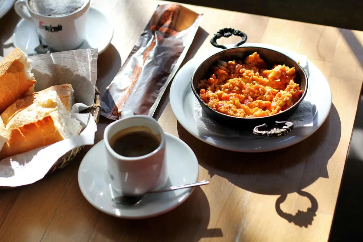 Menemen, a traditional Turkish breakfast dish