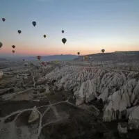Hot air ballooks over Cappadocia, Turkey