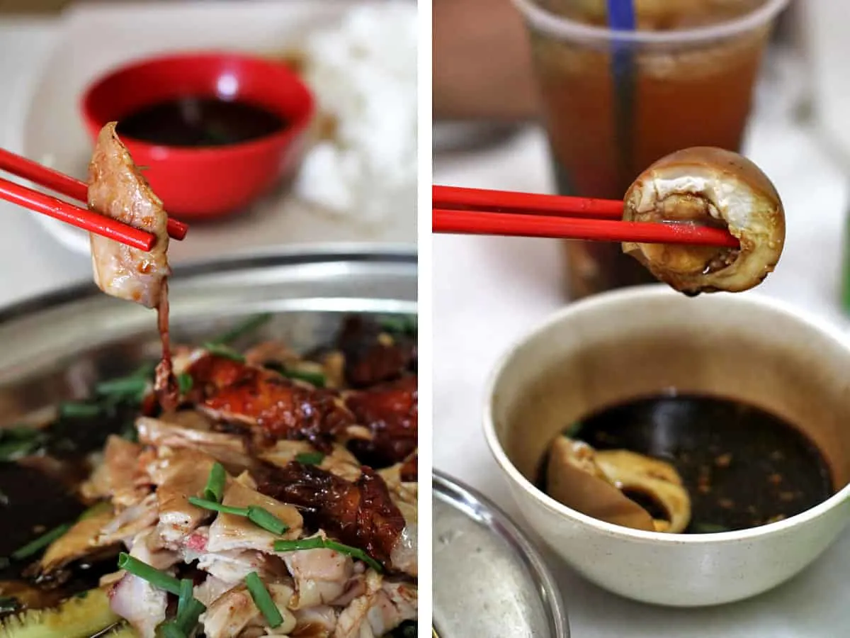 Steamed and roast chicken at First Famous Federal Restaurant in Penang, Malaysia