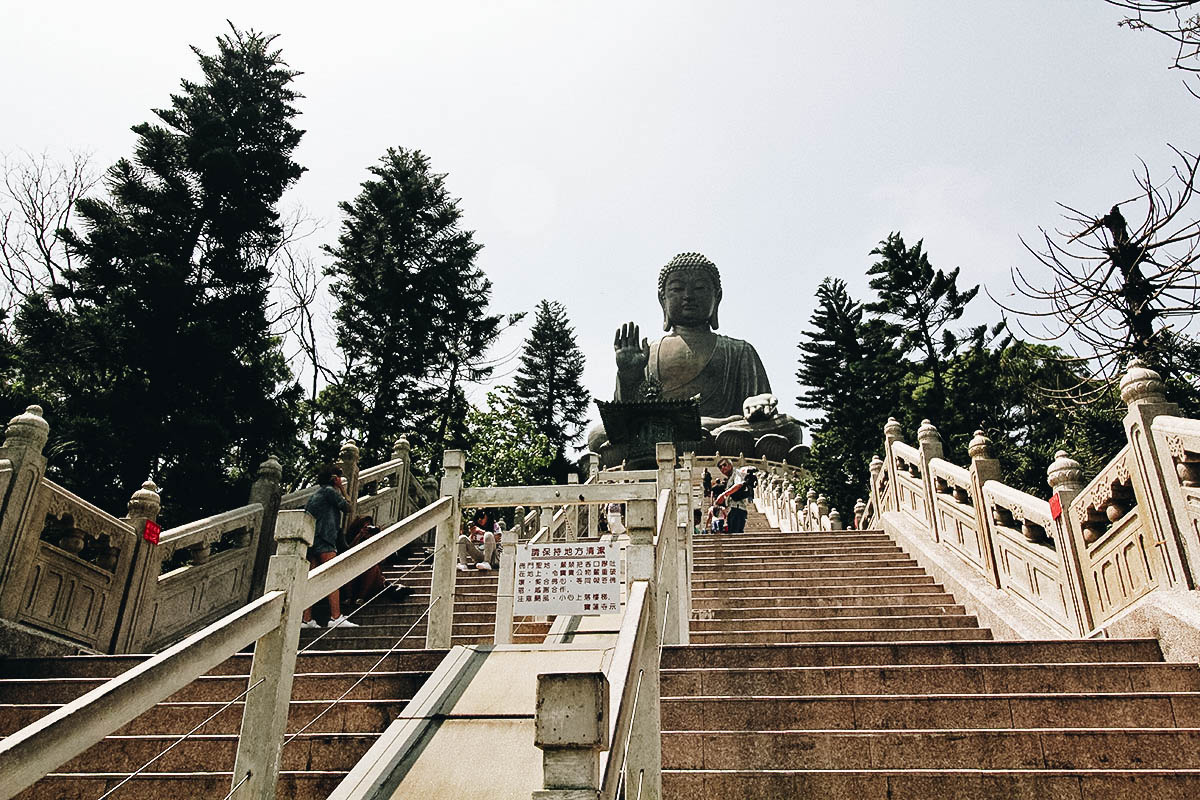 A Cable Car, a Giant Buddha, and a Streetful of Seafood on Lantau Island, Hong Kong