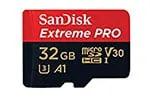 SanDisk Extreme PRO microSDHC Memory Card with Adapter