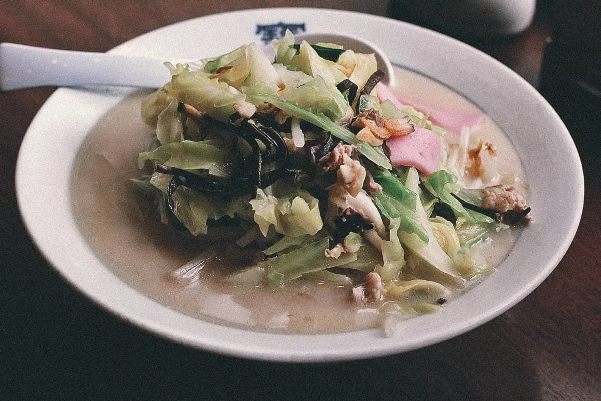 Champon, a Japanese-Chinese noodle soup dish popular in Nagasaki