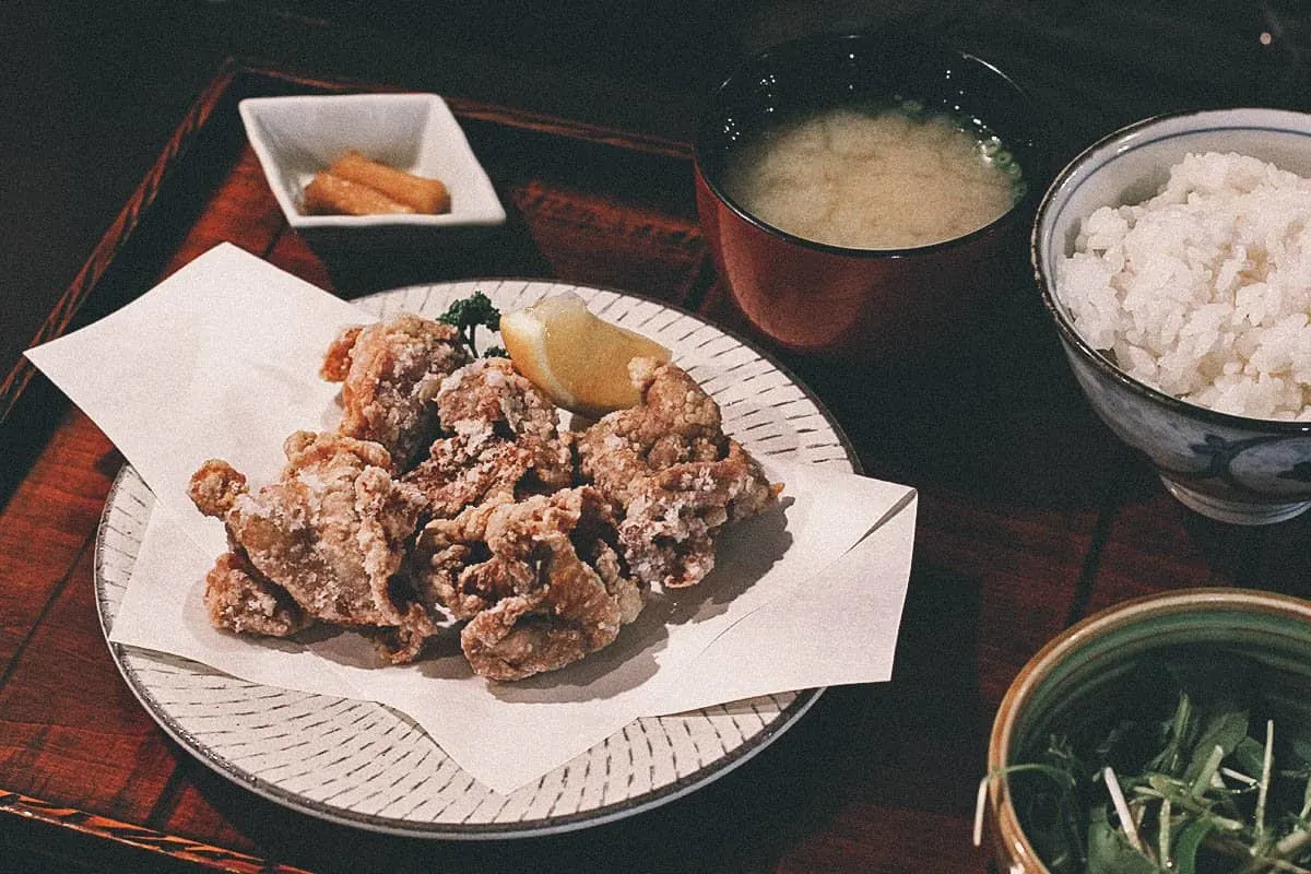 Chicken karaage, a popular bar food in Japan