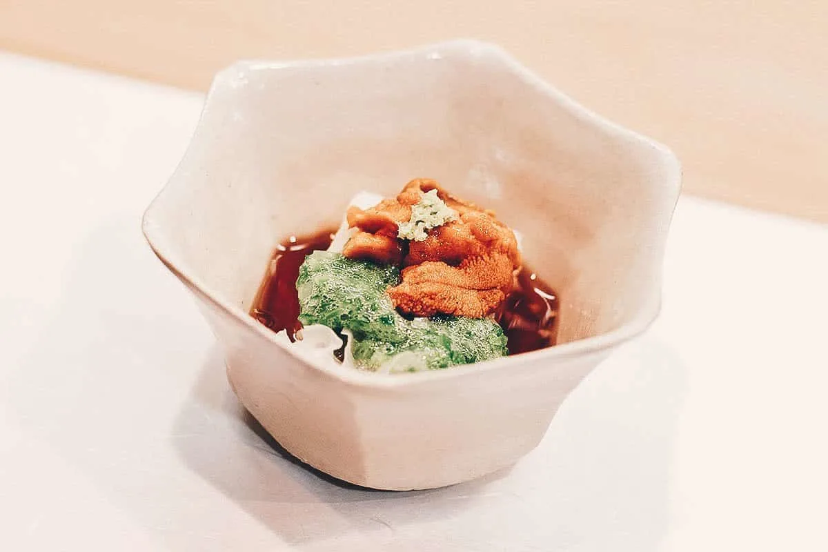 Japanese Food Guide One course from a kaiseki meal, a traditional Japanese multi-course dinner