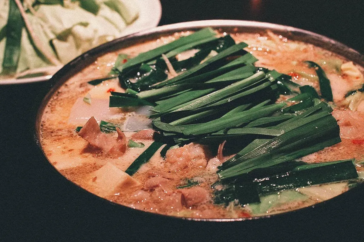 Motsunabe, a popular Japanese hot pot dish from Fukuoka