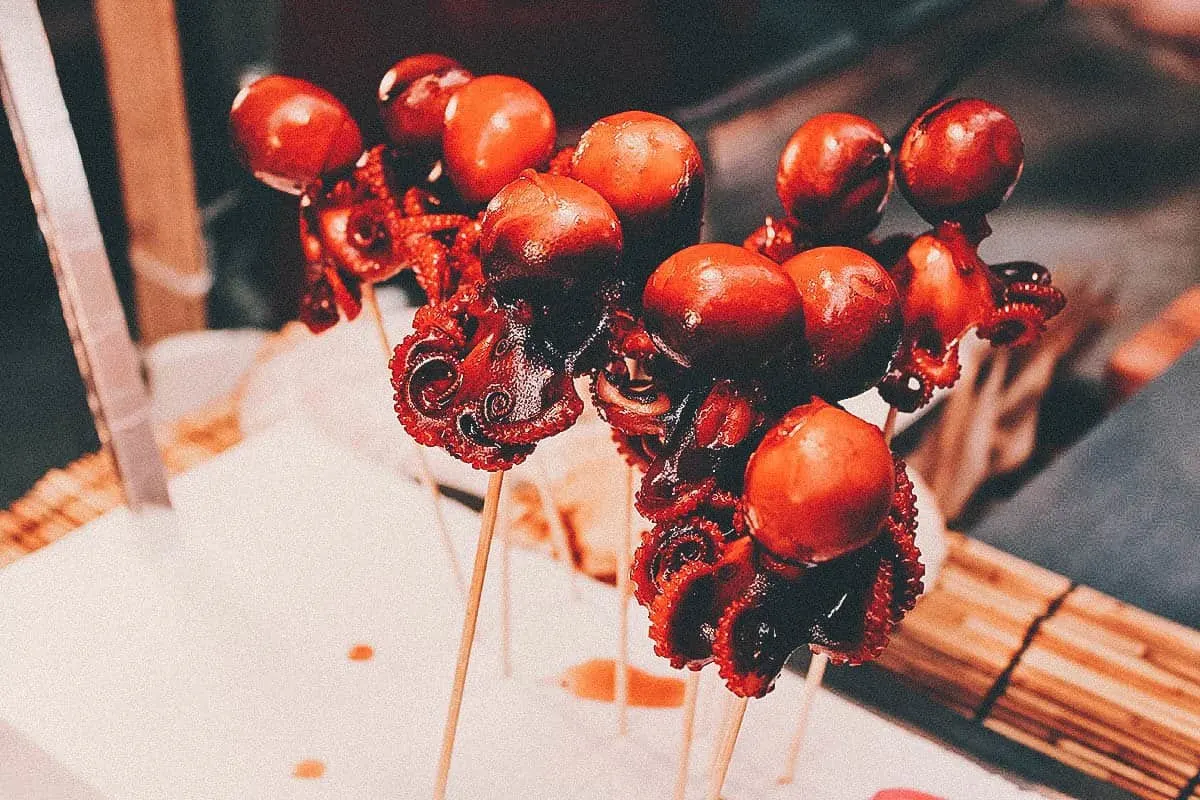 Tako tamago, a popular street food in Japan