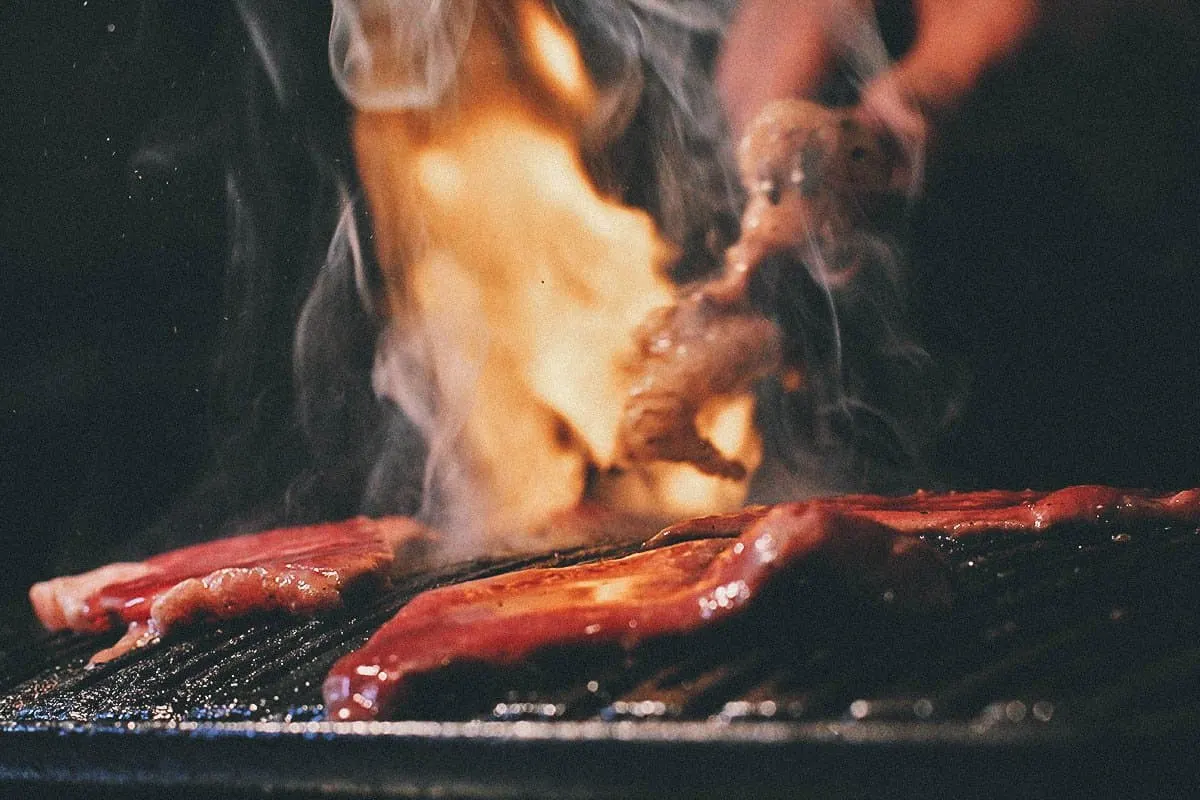 Yakiniku, a style of grilling meat in Japan
