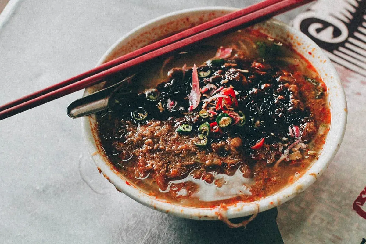 Curry Laksa Recipe Bowl of asam laksa in Penang