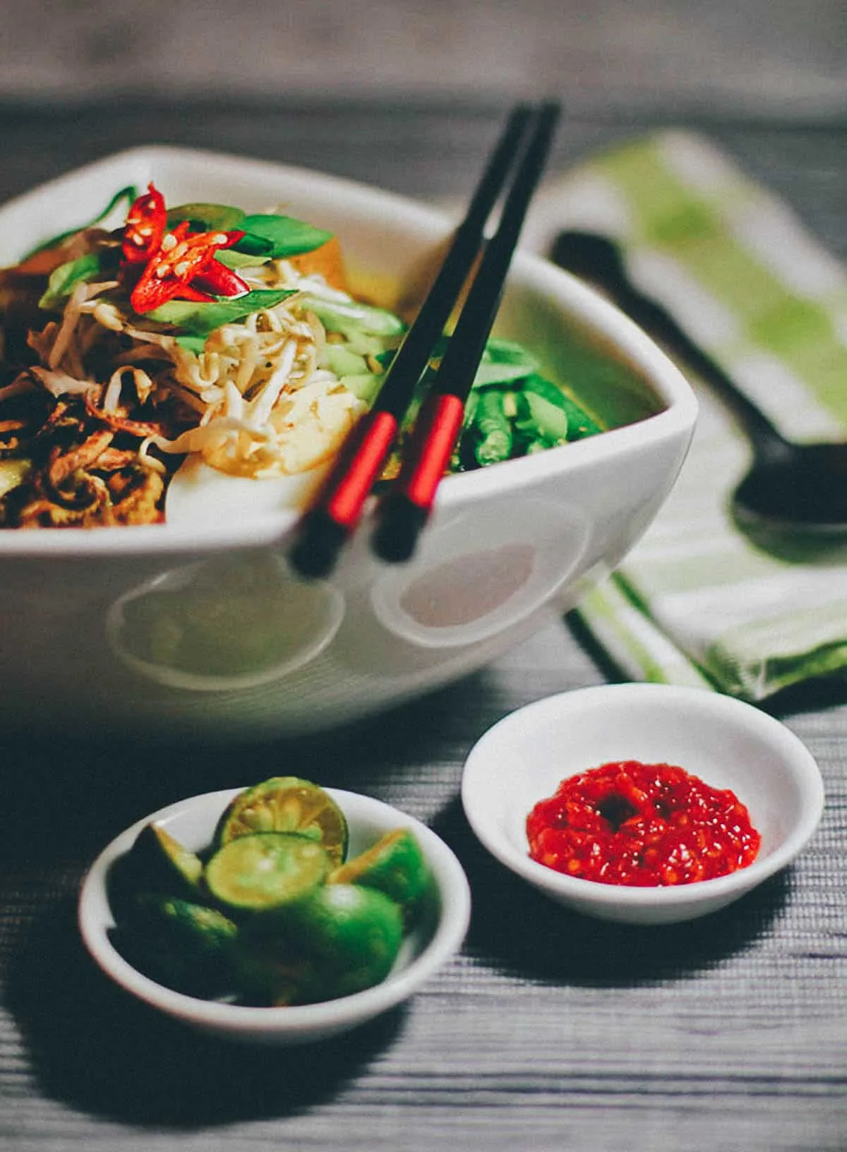 Curry Laksa Recipe Bowl of homemade curry laksa