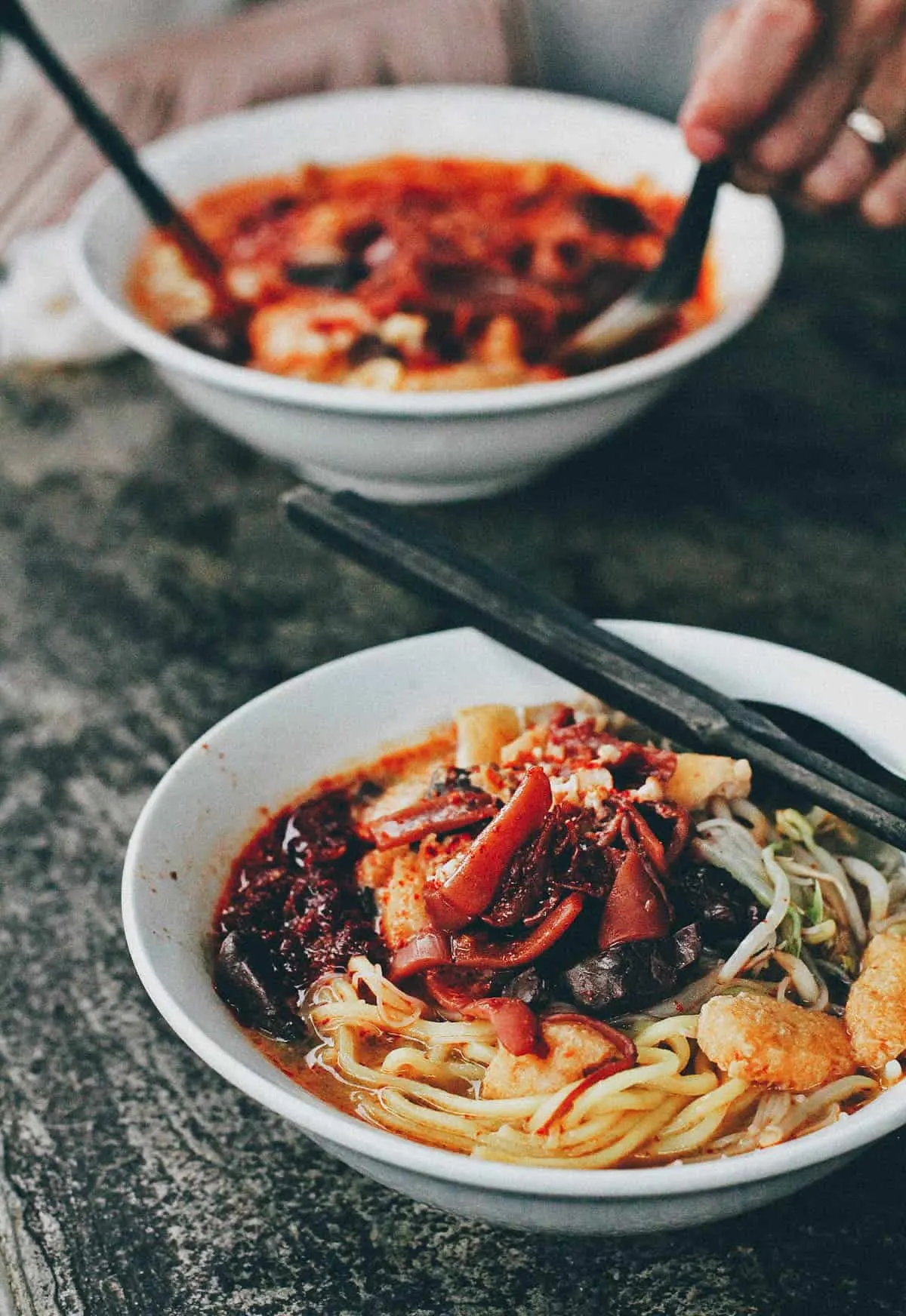 Curry Laksa Recipe Bowl of curry mee in Penang