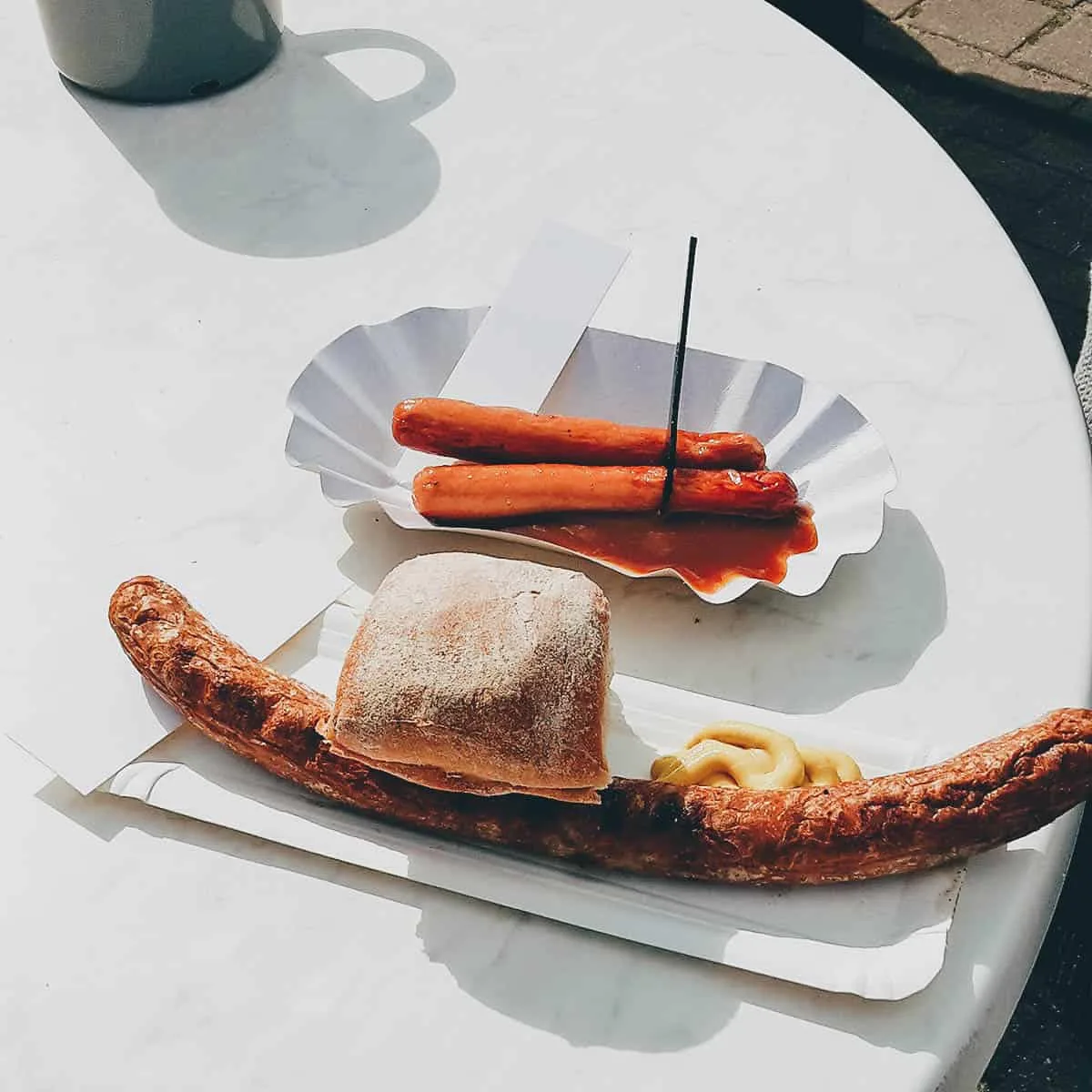 German Food Bratwurst or German grilled sausage