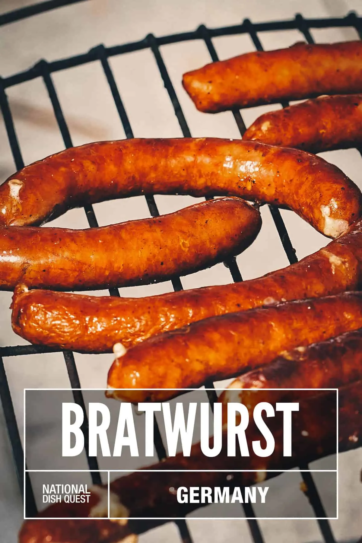 Bratwursts grilling