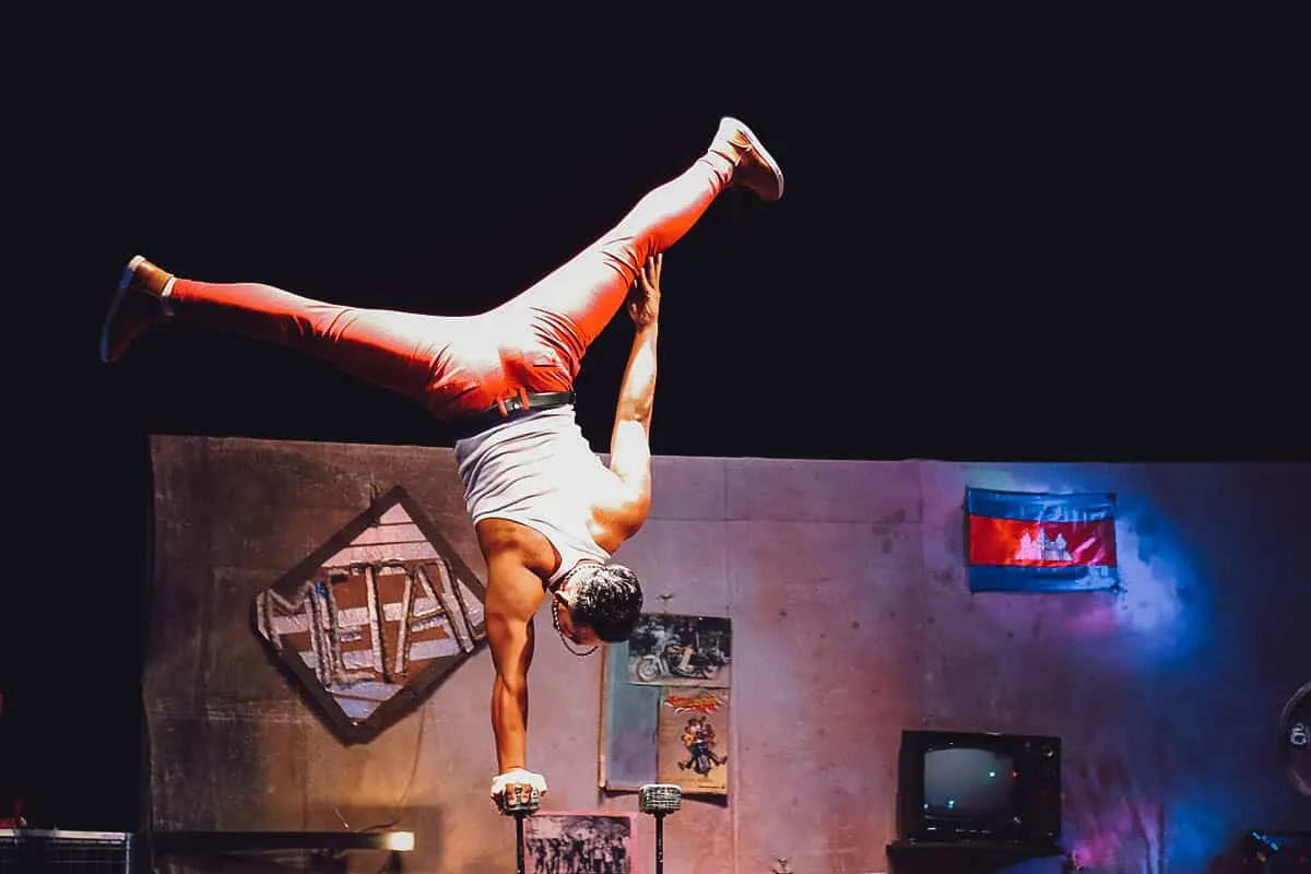 Acrobat performing at Phare