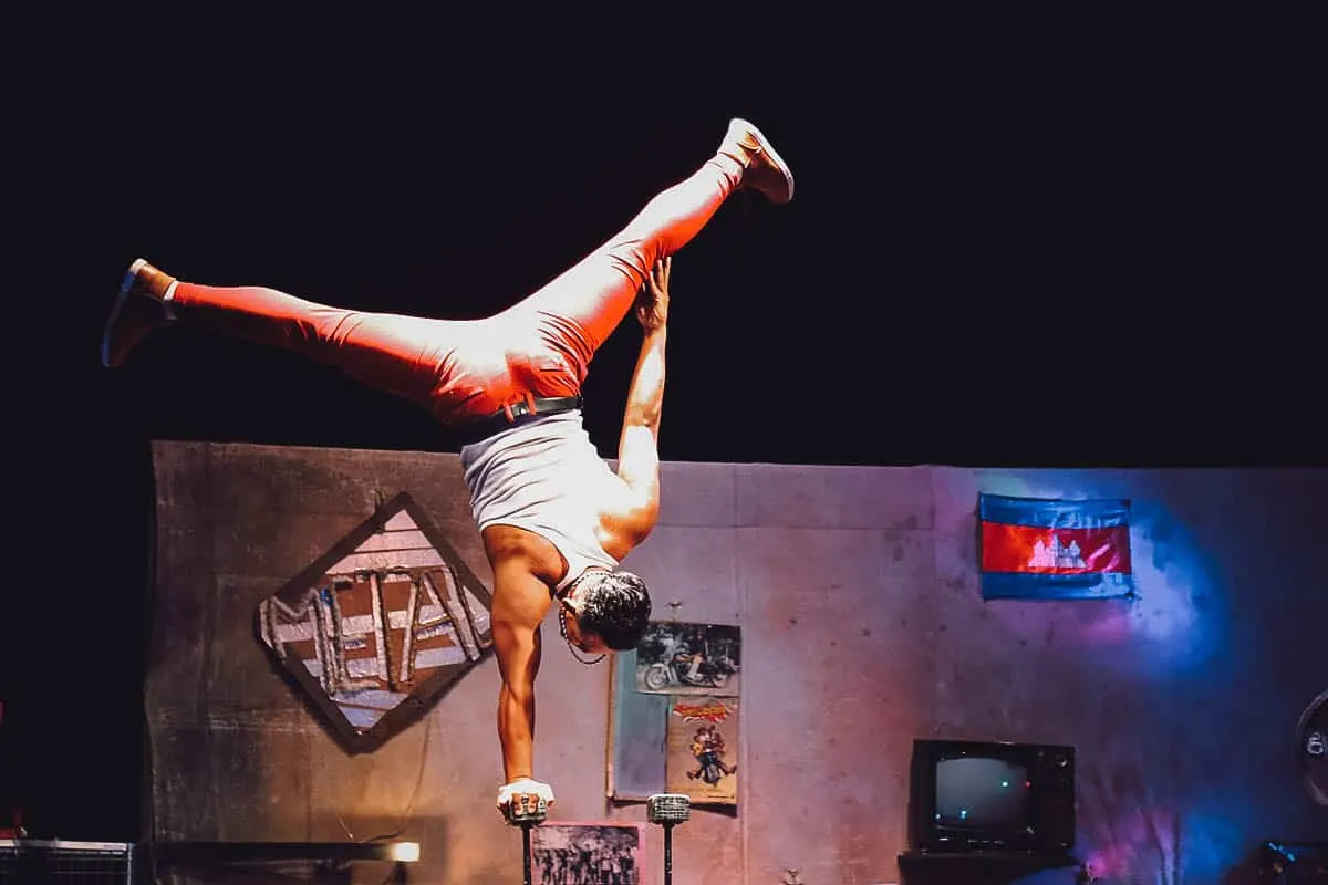 Phare, Siem Reap, Cambodia Acrobat performing at Phare