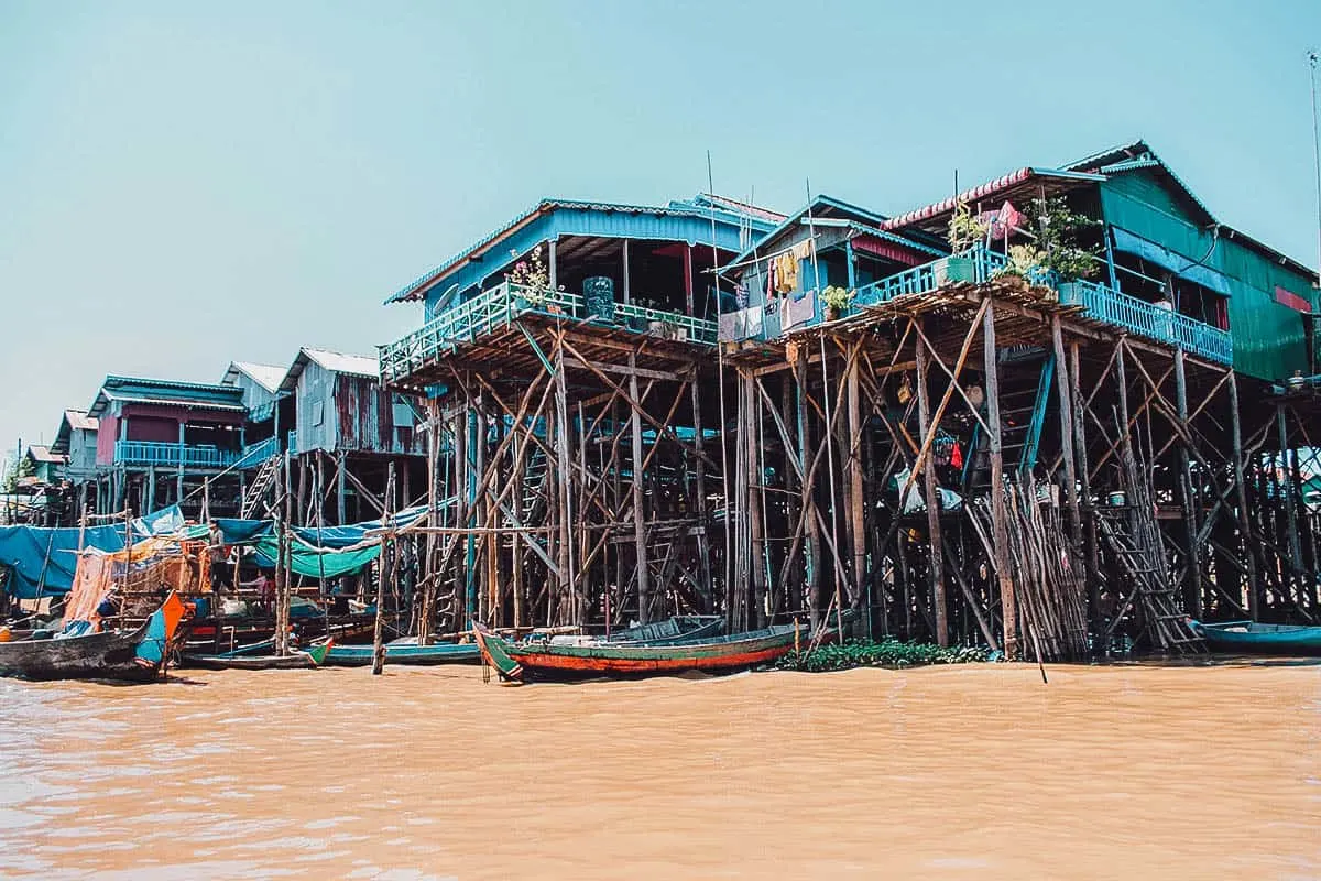 Tonle Sap, Cambodia Stilt houses on Tonle Sap