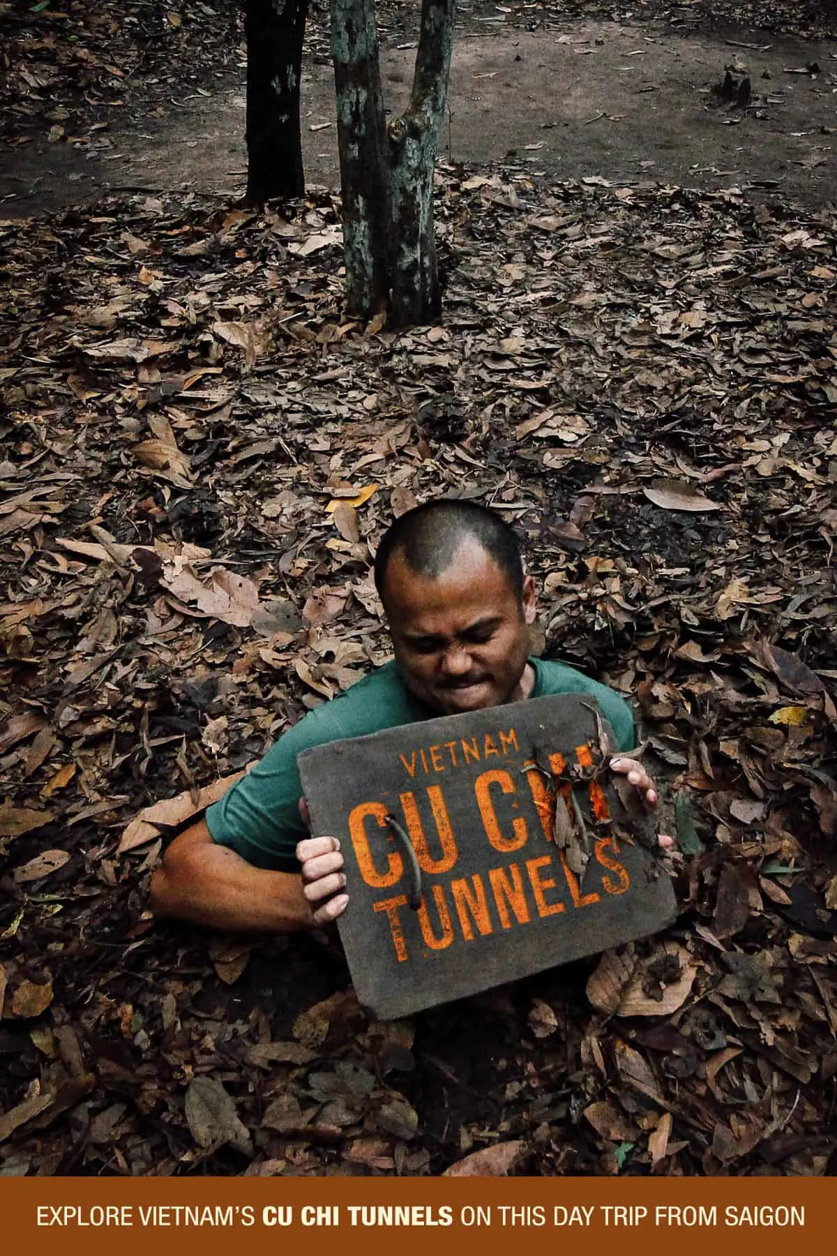 Emerging from the Cu Chi Tunnels in Vietnam