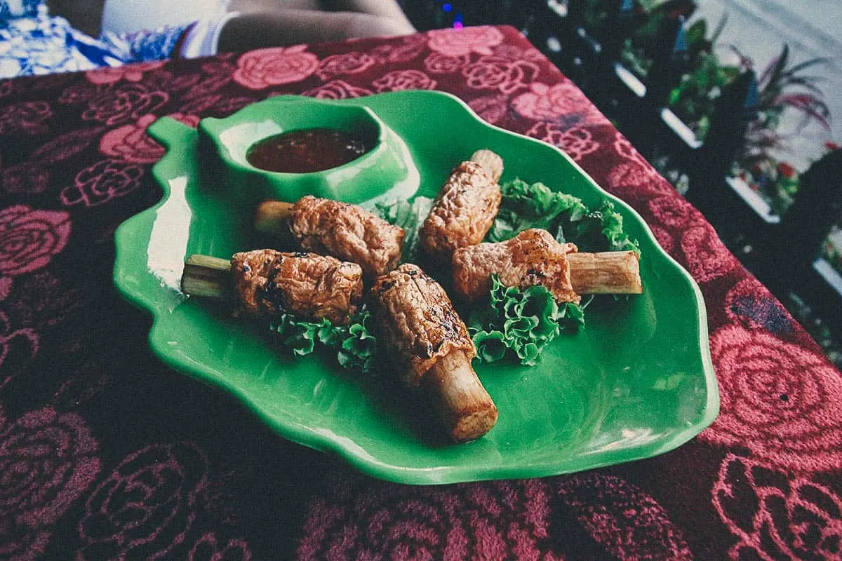 Vietnamese Food Guide: What to Eat in Vietnam Chao tom, a Vietnamese food classic consisting of prawn paste wrapped around sugar cane