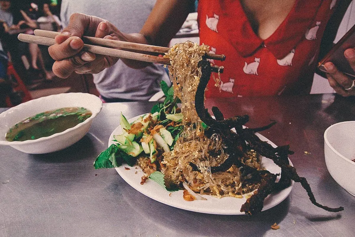 Luon in Hanoi, an interesting Vietnamese dish made with eel