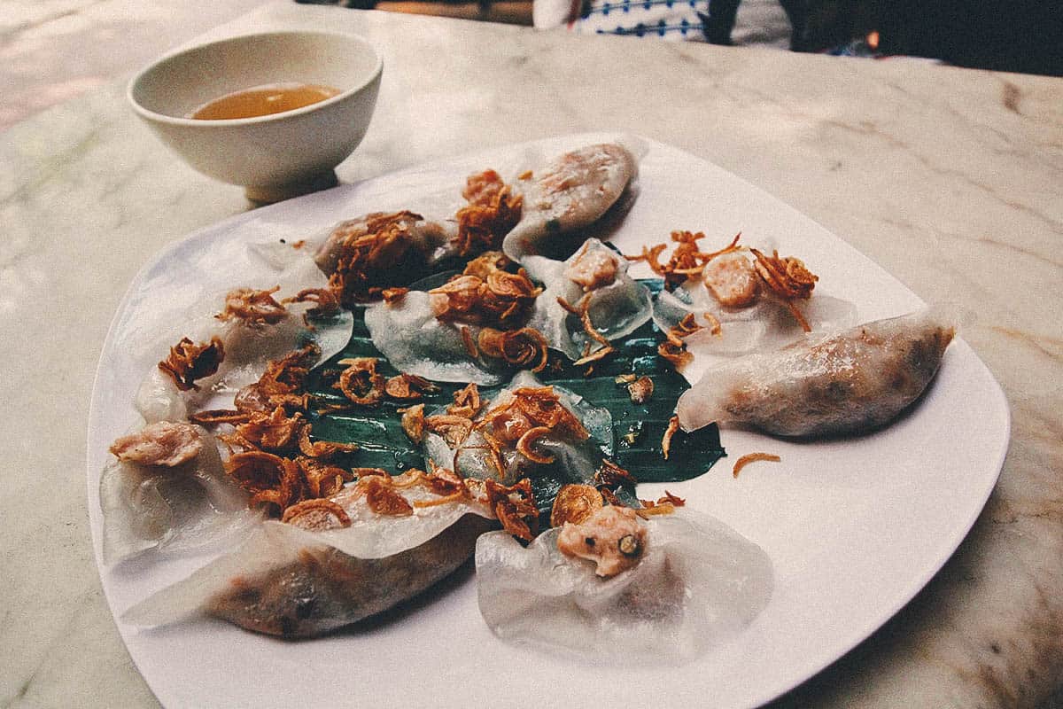 White Rose dumplings, a popular Vietnamese regional food from Hoi An