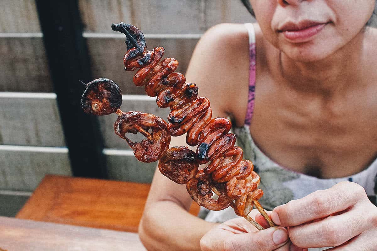 Filipino chicken and pork isaw
