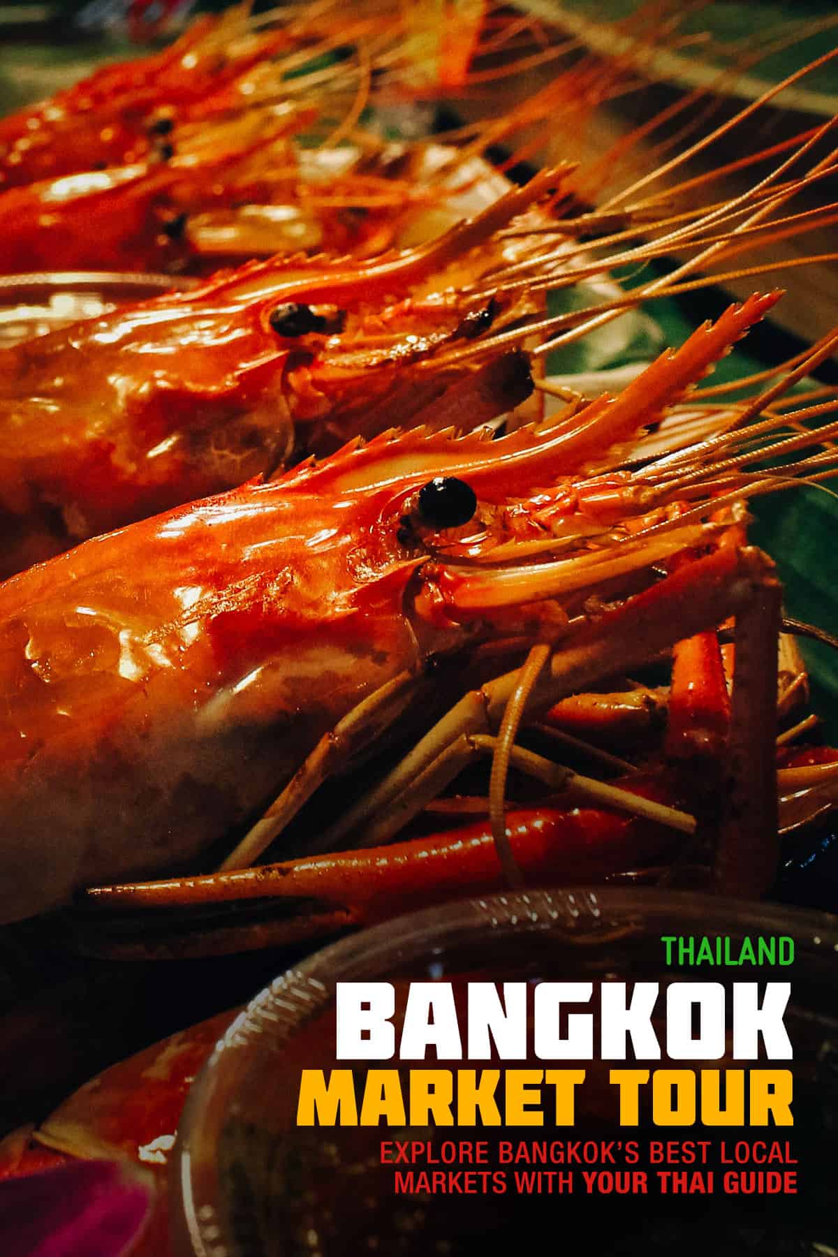 Prawns at Khlong Lat Mayon Floating Market in Bangkok, Thailand