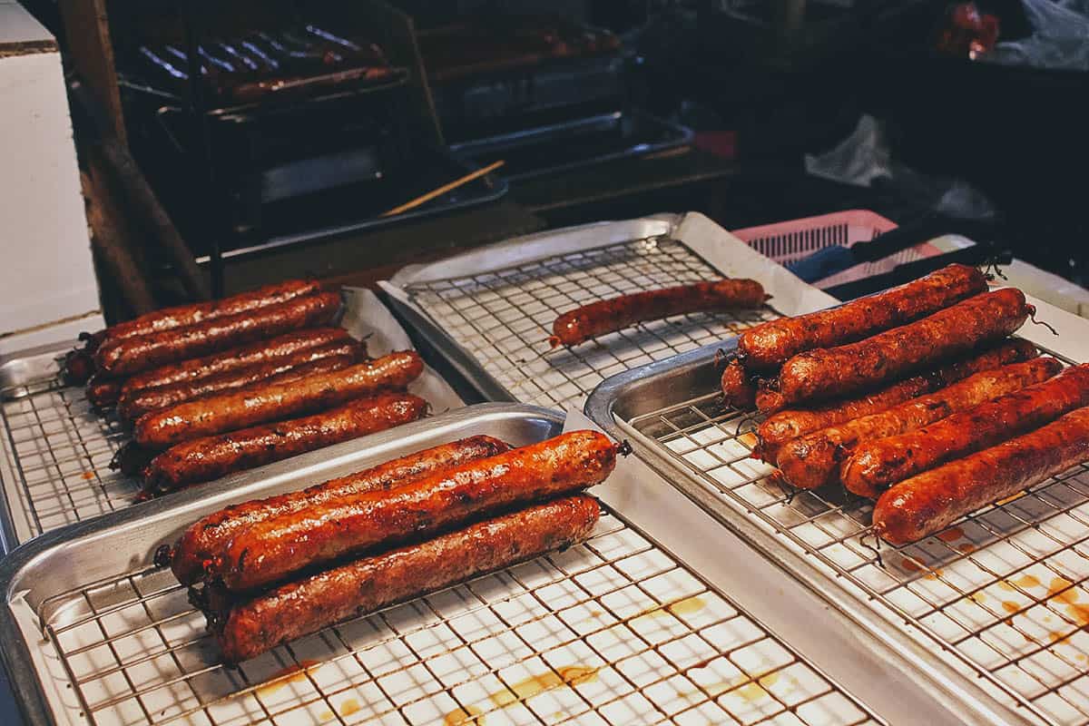 Sai oua, a popular sausage from Chiang Mai