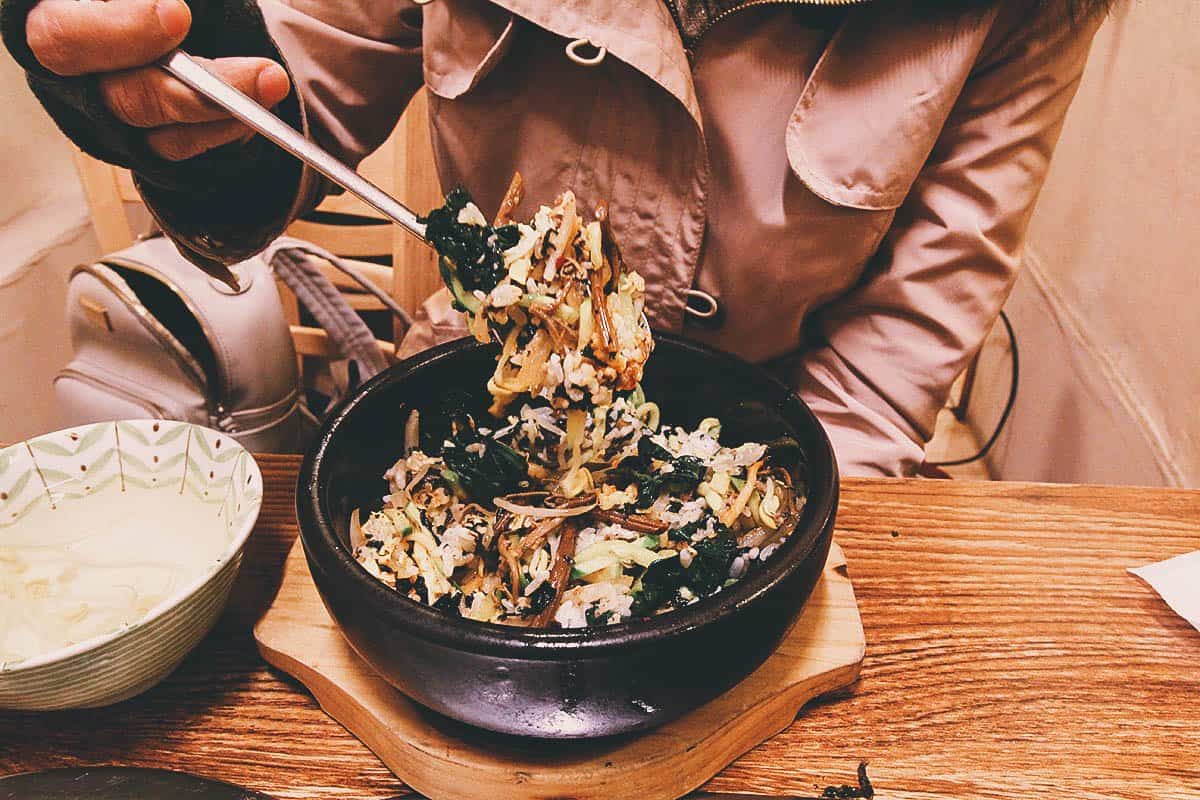 Bibimbap at Grandma Yu's in Seoul, South Korea