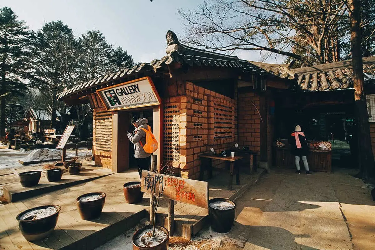 Korean restaurant on Nami Island in South Korea